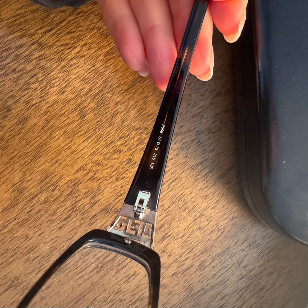 Fendi Black Rectangular Glasses With Case - image 5